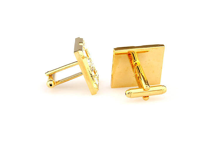 26 Letters H Cufflinks  Gold Luxury Cufflinks Crystal Cufflinks Symbol Wholesale & Customized  CL666594