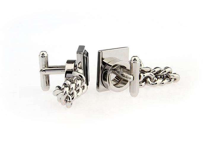 Chain Cufflinks  Gray Steady Cufflinks Crystal Cufflinks Funny Wholesale & Customized  CL666689