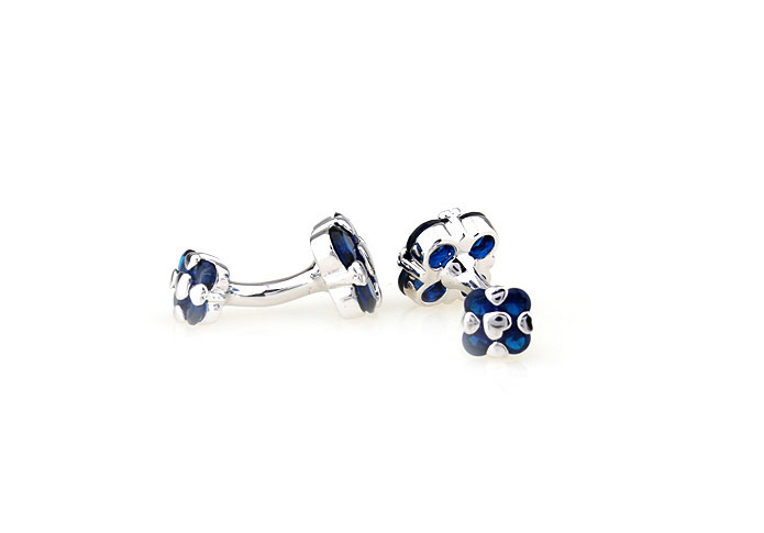 Clover Cufflinks  Blue Elegant Cufflinks Crystal Cufflinks Funny Wholesale & Customized  CL690730