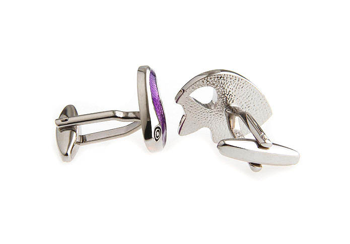 Fish Cufflinks  Purple Romantic Cufflinks Enamel Cufflinks Animal Wholesale & Customized  CL640906