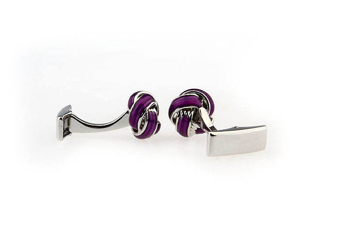  Purple Romantic Cufflinks Enamel Cufflinks Knot Wholesale & Customized  CL651239