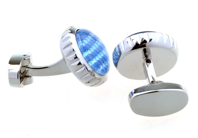  Blue Elegant Cufflinks Printed Cufflinks Wholesale & Customized  CL656412