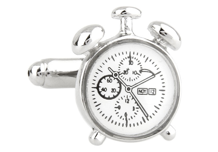 Alarm clock Cufflinks Black White Cufflinks Printed Cufflinks Tools Wholesale & Customized CL671840