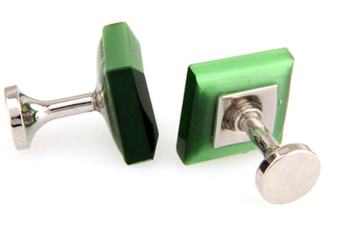 Green Intimate Cufflinks Gem Cufflinks Wholesale & Customized CL655107