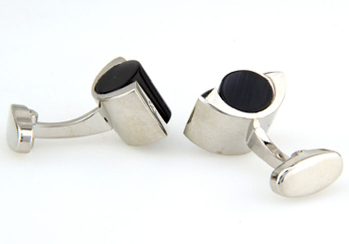 Black Classic Cufflinks Gem Cufflinks Wholesale & Customized CL655143