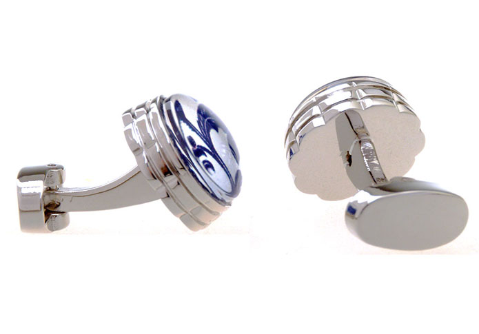 Blue And White Cufflinks  Blue Elegant Cufflinks Gem Cufflinks Hipster Wear Wholesale & Customized  CL656592