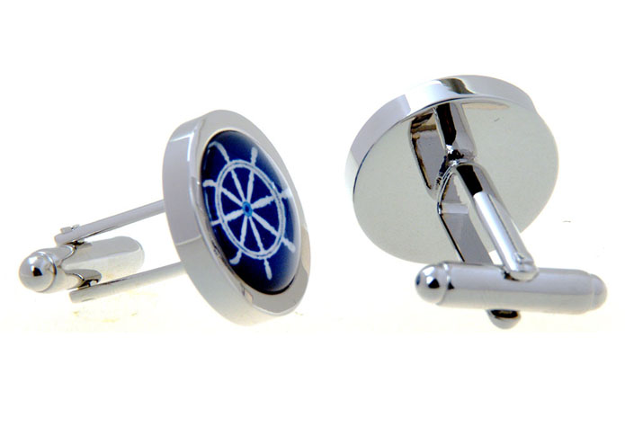 Rudder Cufflinks  Blue Elegant Cufflinks Gem Cufflinks Tools Wholesale & Customized  CL656596