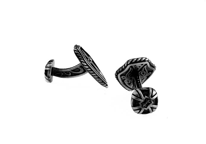 Spartan Series Cufflinks  Gray Steady Cufflinks Paint Cufflinks Religious and Zen Wholesale & Customized  CL630760