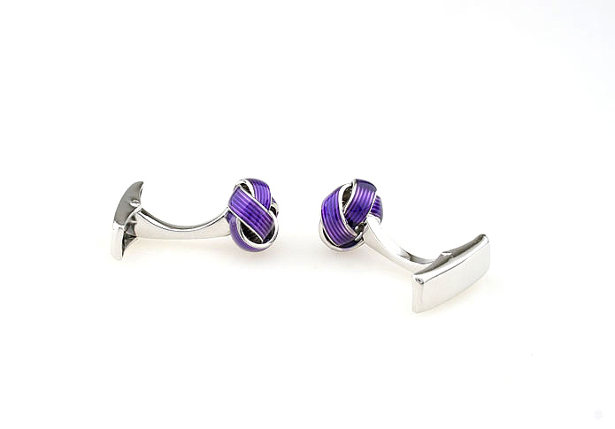  Purple Romantic Cufflinks Paint Cufflinks Knot Wholesale & Customized  CL640936