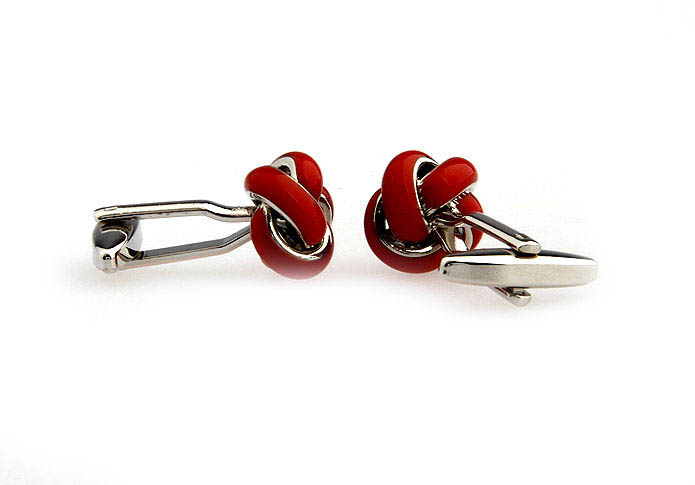  Red Festive Cufflinks Paint Cufflinks Knot Wholesale & Customized  CL651354