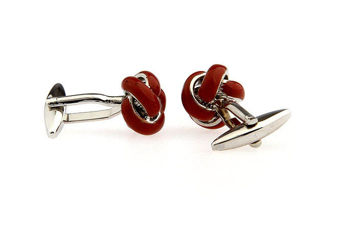  Red Festive Cufflinks Paint Cufflinks Knot Wholesale & Customized  CL651356