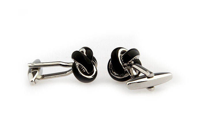  Black Classic Cufflinks Paint Cufflinks Knot Wholesale & Customized  CL651357