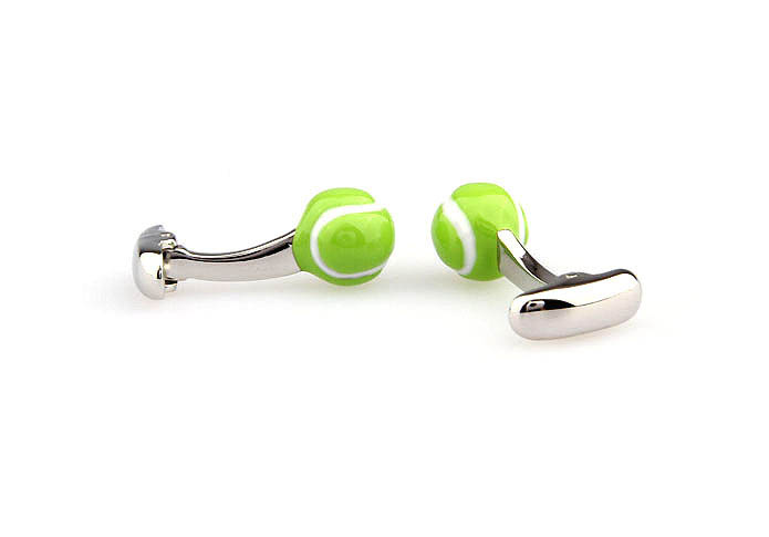 Tennis Cufflinks  Green Intimate Cufflinks Paint Cufflinks Sports Wholesale & Customized  CL651869