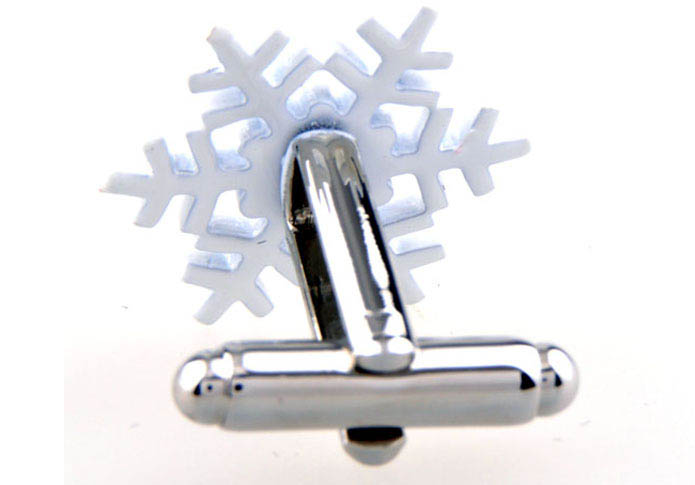 Snowflake  Cufflinks  White Purity Cufflinks Paint Cufflinks Flags Wholesale & Customized  CL654074