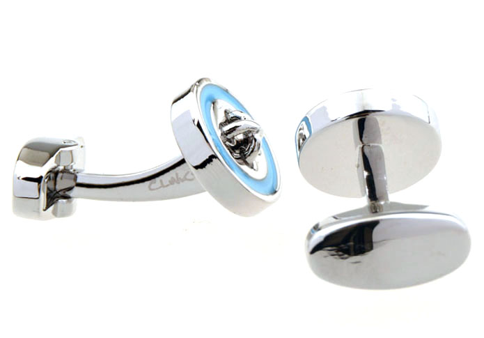 Button Cufflinks Blue Elegant Cufflinks Paint Cufflinks Hipster Wear Wholesale & Customized CL655506