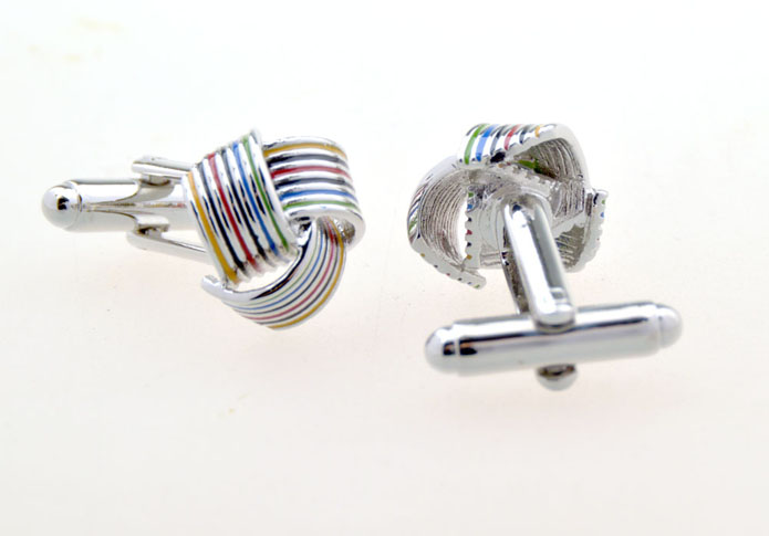  Multi Color Fashion Cufflinks Paint Cufflinks Knot Wholesale & Customized  CL656501
