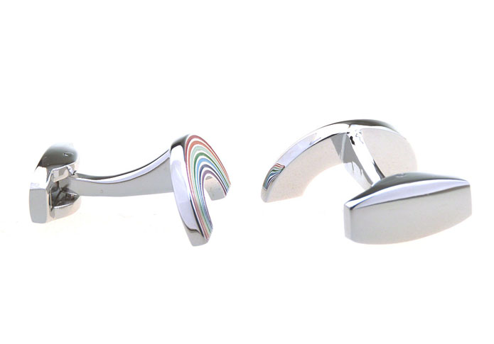 Rainbow Cufflinks  Multi Color Fashion Cufflinks Paint Cufflinks Funny Wholesale & Customized  CL656978