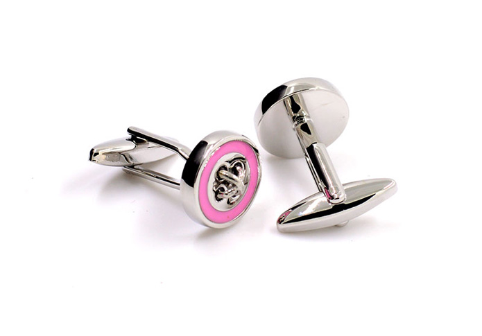 Button Cufflinks  Pink Charm Cufflinks Paint Cufflinks Hipster Wear Wholesale & Customized  CL657218