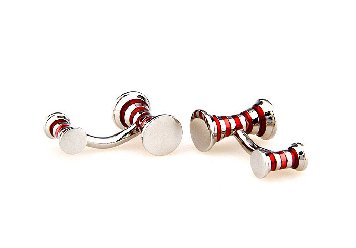 Double-sided drum Cufflinks  Red Festive Cufflinks Paint Cufflinks Funny Wholesale & Customized  CL662691