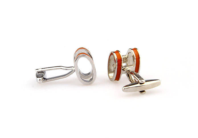  Orange Cheerful Cufflinks Paint Cufflinks Wholesale & Customized  CL663222