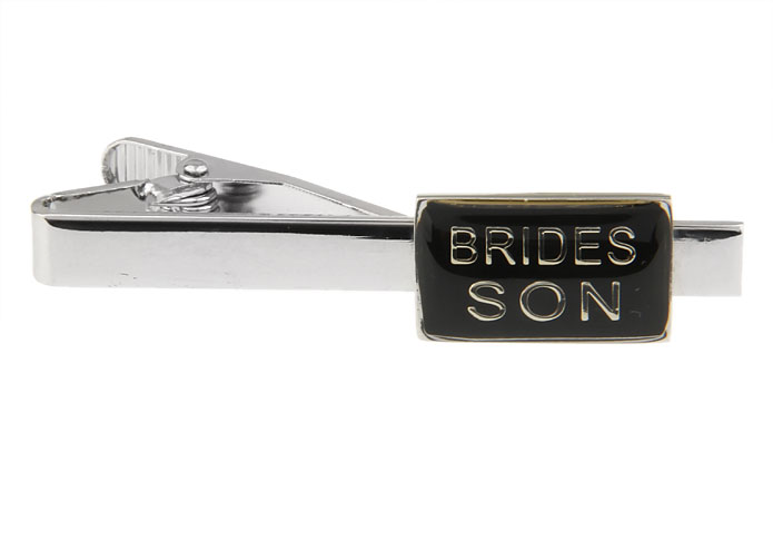 BRIDES SON Tie Clips  Black Classic Tie Clips Paint Tie Clips Wedding Wholesale & Customized  CL870803