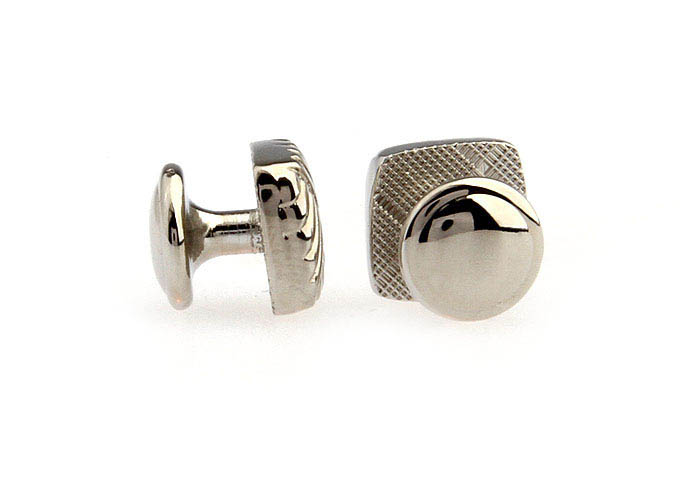  Silver Texture Cufflinks Metal Cufflinks Wholesale & Customized  CL652536