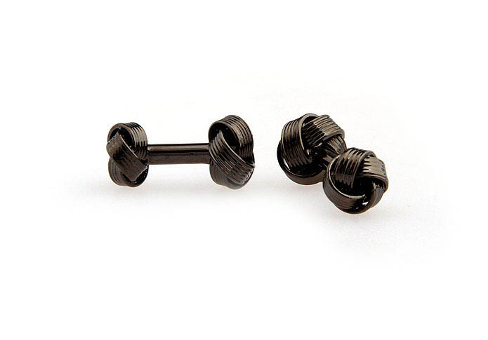  Gray Steady Cufflinks Metal Cufflinks Knot Wholesale & Customized  CL652596