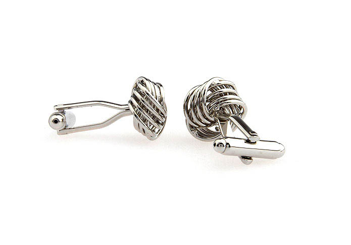  Silver Texture Cufflinks Metal Cufflinks Knot Wholesale & Customized  CL652603