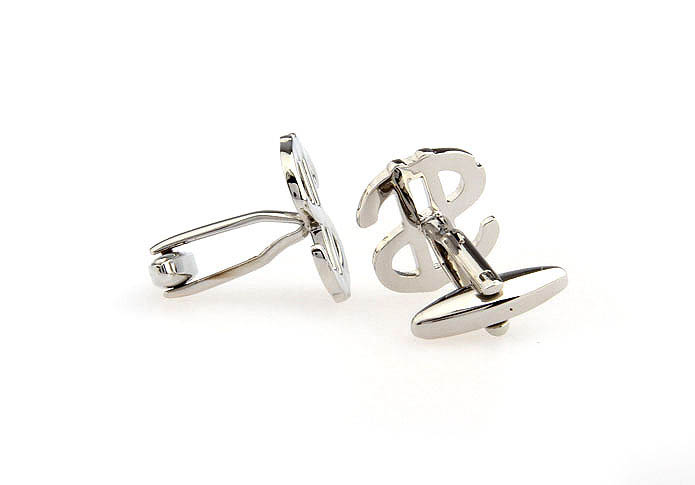 USD DOLLAR Cufflinks  Silver Texture Cufflinks Metal Cufflinks Symbol Wholesale & Customized  CL652654