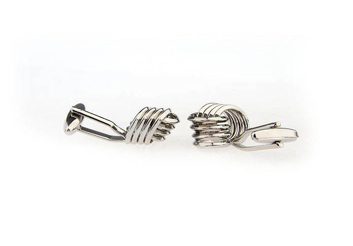  Silver Texture Cufflinks Metal Cufflinks Knot Wholesale & Customized  CL652756