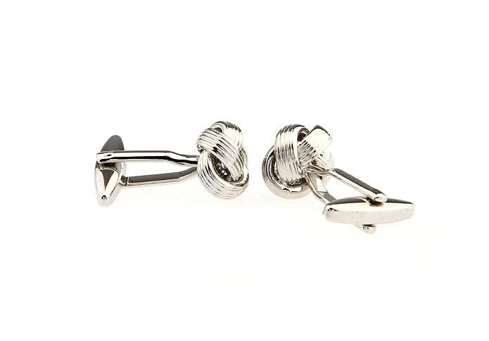 Silver Texture Cufflinks Metal Cufflinks Knot Wholesale & Customized  CL652811