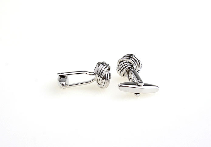  Silver Texture Cufflinks Metal Cufflinks Knot Wholesale & Customized  CL652914