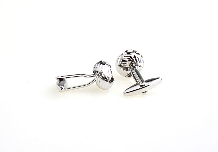  Silver Texture Cufflinks Metal Cufflinks Knot Wholesale & Customized  CL652930