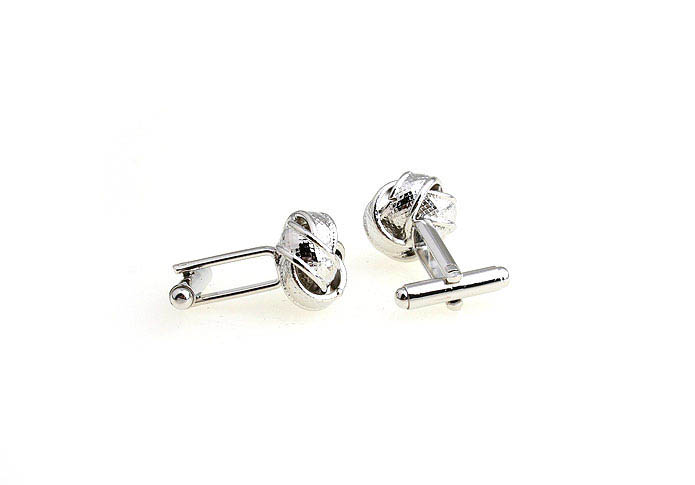  Silver Texture Cufflinks Metal Cufflinks Knot Wholesale & Customized  CL652949