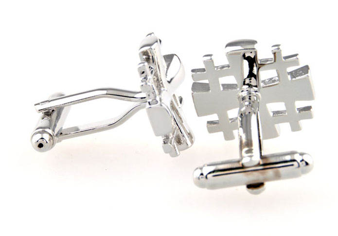 Cross Cufflinks  Silver Texture Cufflinks Metal Cufflinks Religious and Zen Wholesale & Customized  CL654011