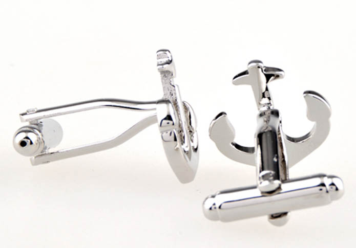Anchors Cufflinks  Silver Texture Cufflinks Metal Cufflinks Transportation Wholesale & Customized  CL654100