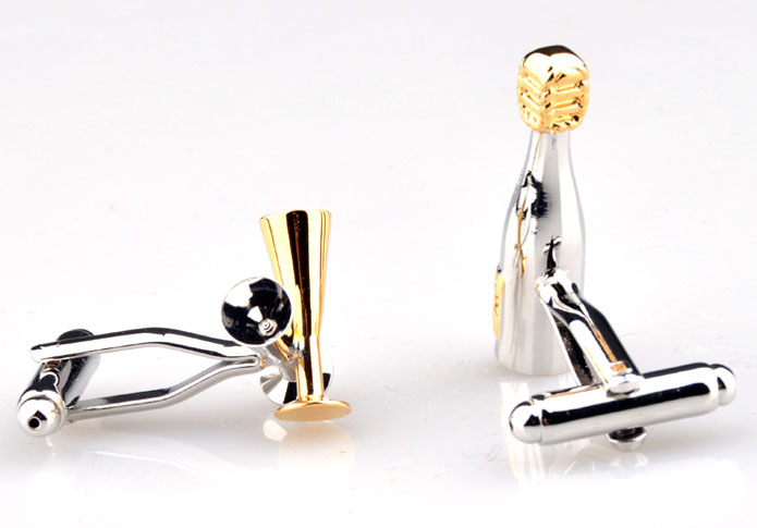 Glass bottles Cufflinks Gold Luxury Cufflinks Metal Cufflinks Tools Wholesale & Customized CL654971