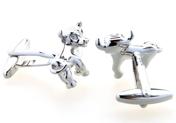 Cow Cufflinks Silver Texture Cufflinks Metal Cufflinks Animal Wholesale & Customized CL654989