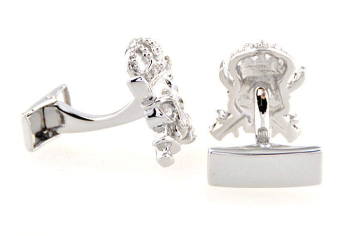 Skull Cufflinks Silver Texture Cufflinks Metal Cufflinks Skull Wholesale & Customized CL655043