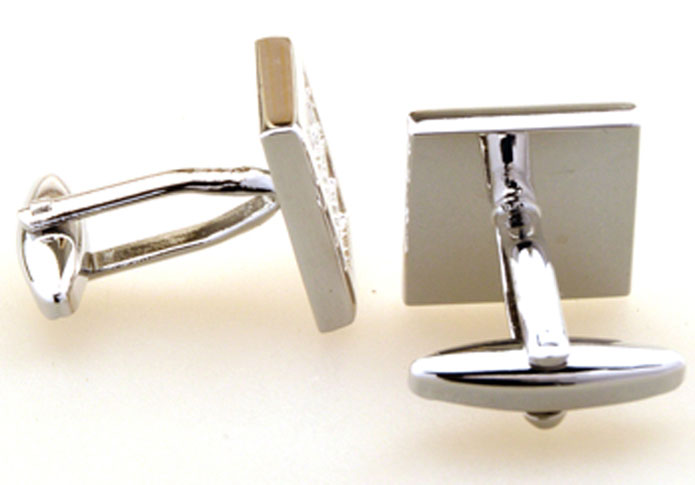 Silver Texture Cufflinks Metal Cufflinks Wholesale & Customized CL655161