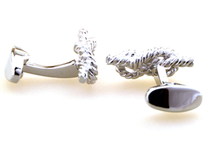 Rope knot Cufflinks Silver Texture Cufflinks Metal Cufflinks Knot Wholesale & Customized CL655169