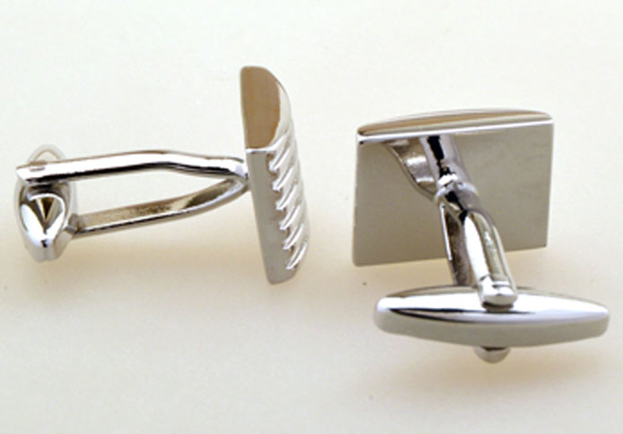 Silver Texture Cufflinks Metal Cufflinks Wholesale & Customized CL655179