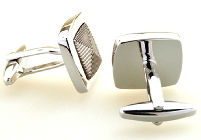 Gray Steady Cufflinks Metal Cufflinks Wholesale & Customized CL655268