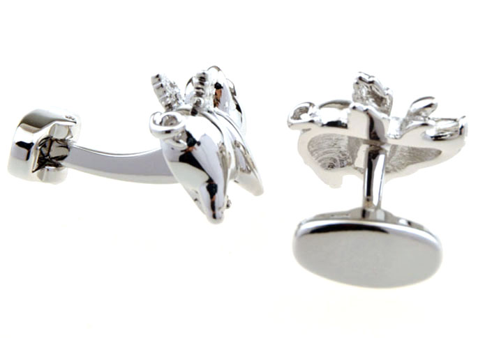 Flying Pig Cufflinks Silver Texture Cufflinks Metal Cufflinks Animal Wholesale & Customized CL655402