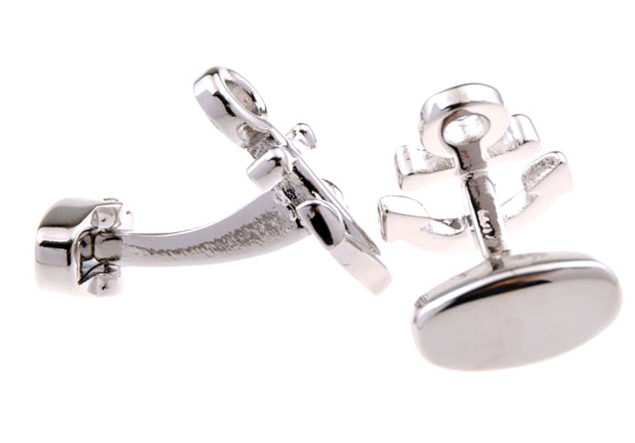 Anchors Cufflinks Silver Texture Cufflinks Metal Cufflinks Transportation Wholesale & Customized CL655439