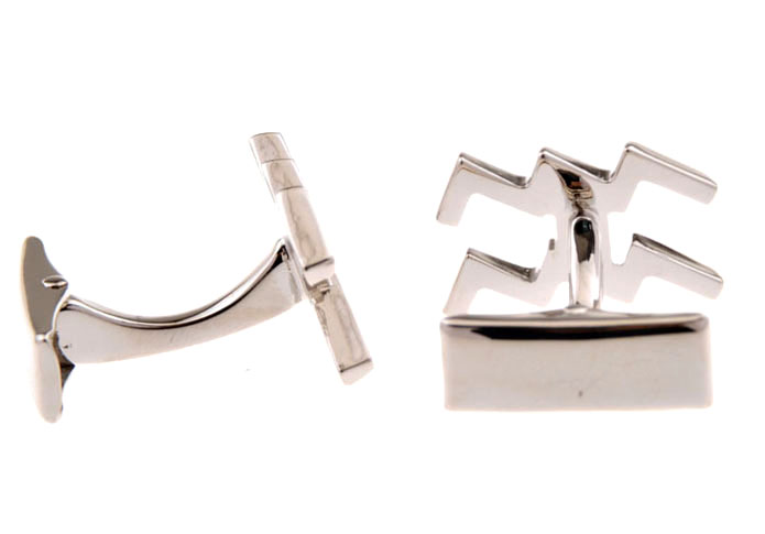 Aquarius Cufflinks Silver Texture Cufflinks Metal Cufflinks Symbol Wholesale & Customized CL655456