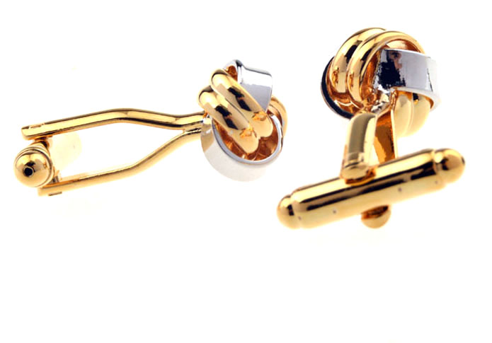 Gold Luxury Cufflinks Metal Cufflinks Knot Wholesale & Customized CL655459