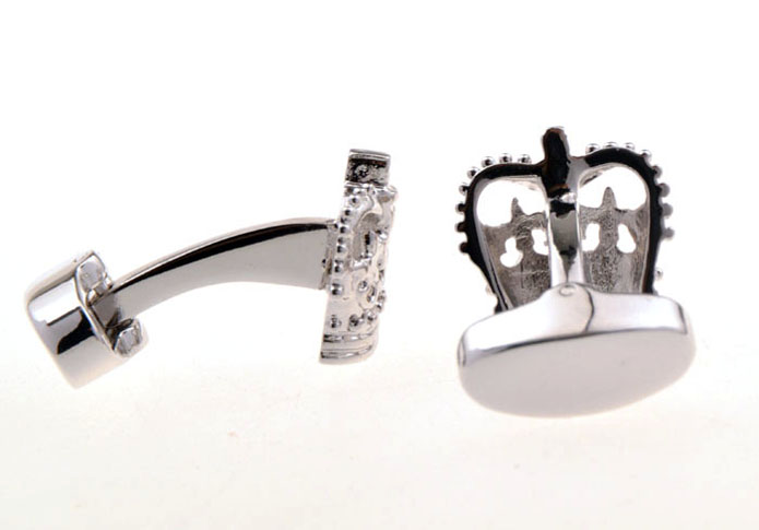 Imperial Crown Cufflinks  Silver Texture Cufflinks Metal Cufflinks Hipster Wear Wholesale & Customized  CL655759