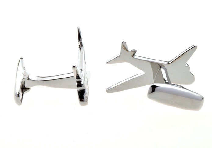 Aircraft Airliner Cufflinks  Silver Texture Cufflinks Metal Cufflinks Transportation Wholesale & Customized  CL655922