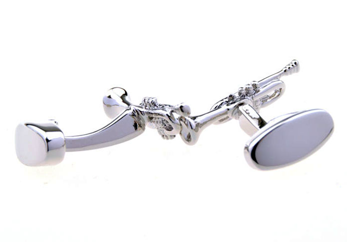 Small Cufflinks  Silver Texture Cufflinks Metal Cufflinks Music Wholesale & Customized  CL655999